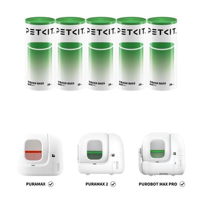 Show full view: PETKIT Pura X, PuraMax & PuraMax 2 Self Cleaning Cat Litter Box Trash Bag Refill, 5 count slide 2 of 7