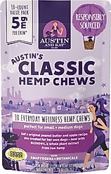 Austin and Kat Calming 5mg Broad Spectrum Hemp Chews Supplement for Dogs, 10 count
