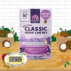 Austin and Kat Calming 5mg Broad Spectrum Hemp Chews Supplement for Dogs, 10 count slide 2 of 4