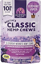 Austin and Kat Calming 10mg Broad Spectrum Hemp Chews Supplement for Dogs, 10 count