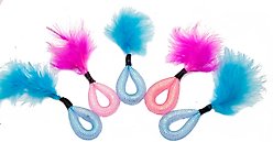 Fashion's Talk 12 Piece Rattle Fun Mesh Tubes & Bell Feather Cat Toys