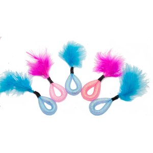 Fashion's Talk 12 Piece Rattle Fun Mesh Tubes & Bell Feather Cat Toys