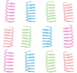 Fashion's Talk 12 Piece Glow-In-The-Dark Colorful Jelly Springs Cat Toy slide 2 of 7