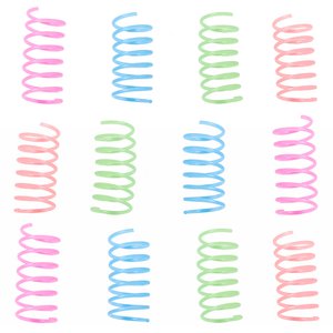 Fashion's Talk 12 Piece Glow-In-The-Dark Colorful Jelly Springs Cat Toy