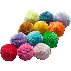 Fashion's Talk 12 Piece Furry Rattle Ball Cat Toys