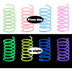Fashion's Talk 12 Piece Glow-In-The-Dark Colorful Jelly Springs Cat Toy