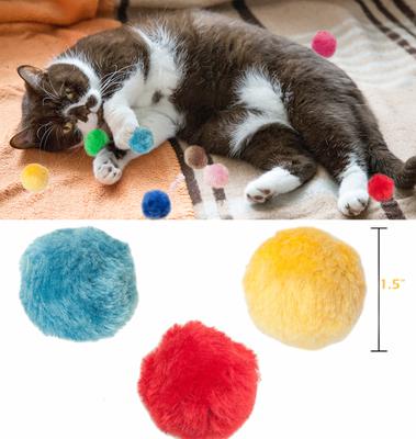 Show full view: Fashion's Talk 12 Piece Furry Rattle Ball Cat Toys slide 2 of 6