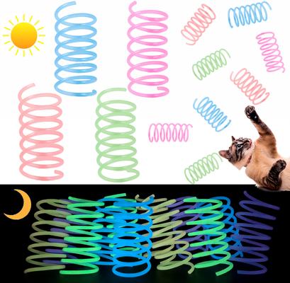 Show full view: Fashion's Talk 12 Piece Glow-In-The-Dark Colorful Jelly Springs Cat Toy slide 1 of 10