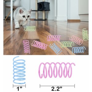 Fashion's Talk 12 Piece Glow-In-The-Dark Colorful Jelly Springs Cat Toy