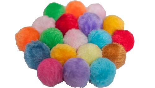 Show full view: Fashion's Talk 12 Piece Furry Rattle Ball Cat Toys slide 6 of 6