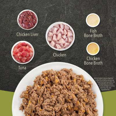 Show full view: ACANA Premium Chicken & Tuna in Bone Broth Pate Kitten Wet Cat Food, 3-oz can, case of 24 slide 6 of 12