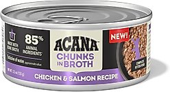 ACANA Chicken & Salmon Chunks in Broth for Kittens Wet Cat Food, 5.5-oz can, case of 6 slide 2 of 8