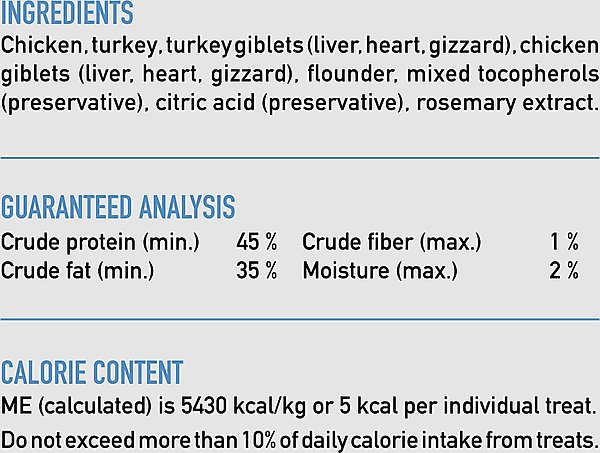 Show full view: ORIJEN Original Grain-Free High-Protein Freeze-Dried Dog Treats, 1.5-oz bag slide 6 of 10