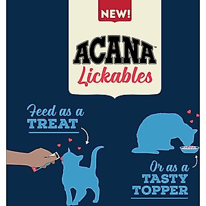 ACANA Variety 8 Pack Natural Recipe Lickable Cat Treats, 2.5-oz pouch, 8 count