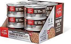 ORIJEN Regional Red Entree Chunks & Shreds Wet Cat Food, 3-oz can, case of 12