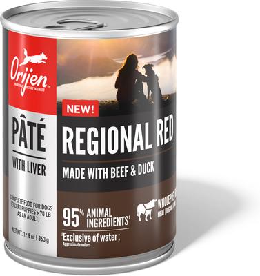 Show full view: ORIJEN Regional Red Pate with Liver Wet Dog Food, 12.8-oz, case of 12 slide 3 of 10