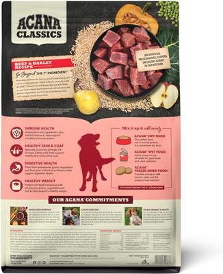 Show full view: ACANA Classics Beef & Barley Dry Dog Food, 4-lb bag slide 3 of 12