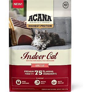 ACANA Indoor Cat Highest Protein Dry Cat Food, 10-lb bag