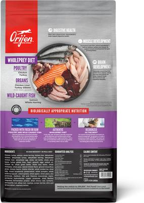 Show full view: ORIJEN Kitten Grain-Free High-Protein Premium Dry Cat Food, 7-lb bag slide 3 of 12