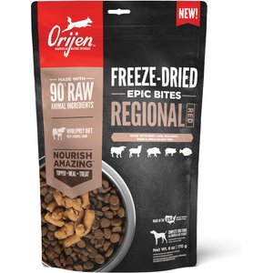 ORIJEN Regional Red Epic Bites Freeze-Dried Dry Dog Food, 6-oz bag