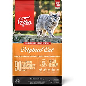 ORIJEN Original Grain-Free High-Protein Premium Dry Cat Food, 7-lb bag