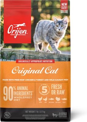 ORIJEN Original Grain-Free High-Protein Premium Dry Cat Food, 7-lb