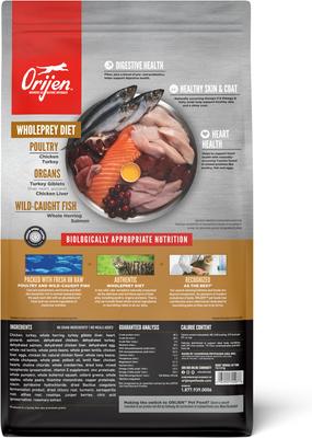 Show full view: ORIJEN Original Grain-Free High-Protein Premium Dry Cat Food, 7-lb bag slide 3 of 12