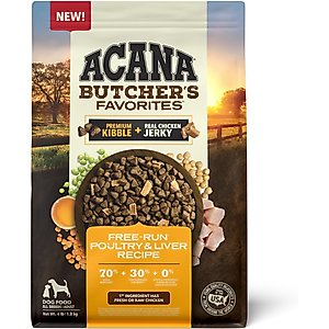 ACANA Butcher's Favorites Grain-Free Free-Run Poultry & Liver Dry Dog Food, 4-lb bag