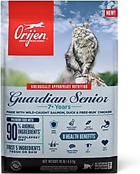 ORIJEN Guardian Senior Grain-Free High-Protein Premium Dry Cat Food, 10-lb bag