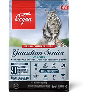 ORIJEN Guardian Senior 7+ Grain-Free Dry Cat Food, 4-lb bag