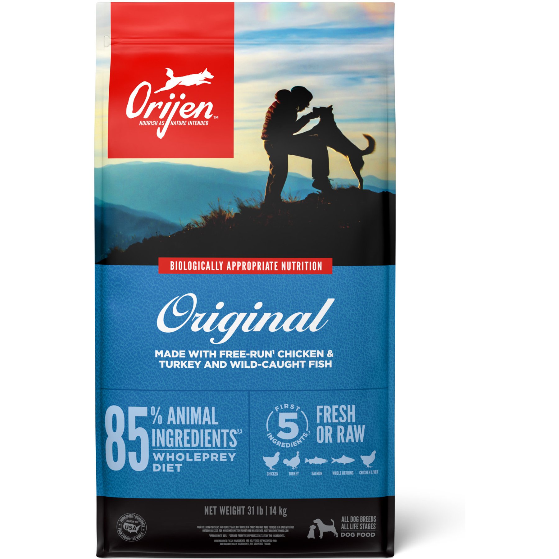 ORIJEN Original Grain-Free High-Protein Dry Dog Food, 31-lb bag