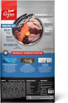 Show full view: ORIJEN Original Grain-Free High-Protein Dry Dog Food, 31-lb bag slide 3 of 13