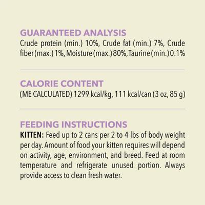 Show full view: ACANA Premium Chicken & Tuna in Bone Broth Pate Kitten Wet Cat Food, 3-oz can, case of 24 slide 8 of 12