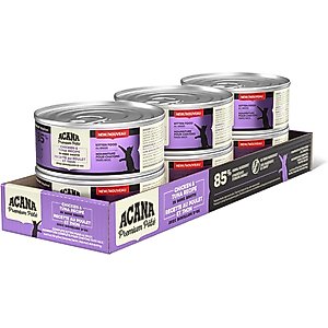 ACANA Premium Chicken & Tuna in Bone Broth Pate Kitten Wet Cat Food, 5.5-oz can, case of 6