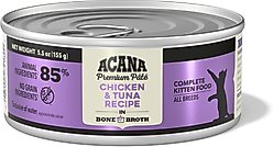 ACANA Premium Chicken & Tuna in Bone Broth Pate Kitten Wet Cat Food, 5.5-oz can, case of 6 slide 2 of 9