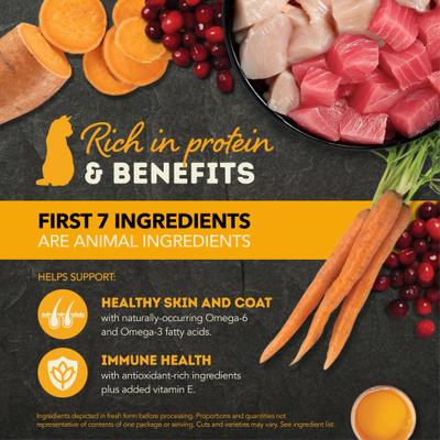 Show full view: ACANA Chicken & Tuna Chunks in Broth Wet Cat Food, 3-oz can, case of 12 slide 4 of 11