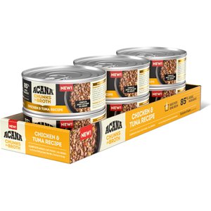 ACANA Chicken & Tuna Chunks in Broth Wet Cat Food, 5.5-oz can, case of 6