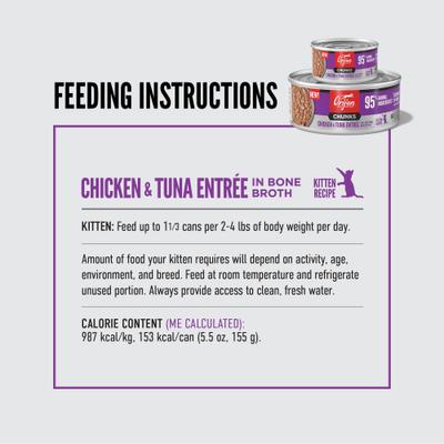 Show full view: ORIJEN Premium Chicken & Salmon Entree in Bone Broth Pate Wet Kitten Cat Food, 5.5-oz can, case of 6 slide 8 of 10