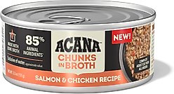 ACANA Salmon & Chicken Chunks in Broth Wet Cat Food, 5.5-oz can, case of 6 slide 2 of 8
