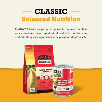 Show full view: ACANA Classics Beef Pate Wet Dog Food, 12.5-oz can, case of 12 slide 5 of 12