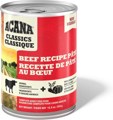 Show full view: ACANA Classics Beef Pate Wet Dog Food, 12.5-oz can, case of 12 slide 3 of 12