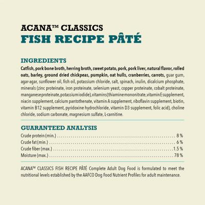 Show full view: ACANA Classics Fish Pate Wet Dog Food, 12.5-oz can, case of 12 slide 7 of 12