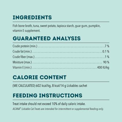 Show full view: ACANA Tuna Lickables Cat Treats, 2.5-oz pouch, 5 count slide 8 of 11