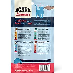ACANA Variety 8 Pack Natural Recipe Lickable Cat Treats, 2.5-oz pouch, 8 count