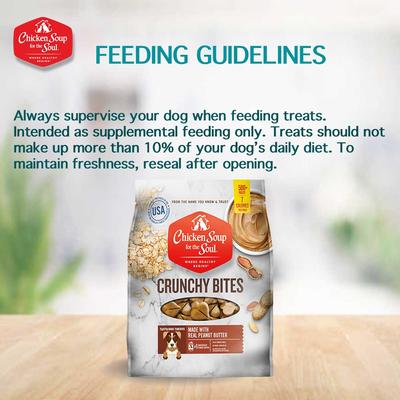 Show full view: Chicken Soup for the Soul Crunchy Bites Peanut Butter Dog Treats, 32-oz bag slide 8 of 12