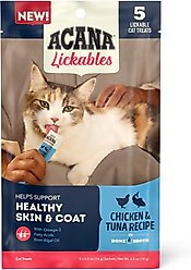 ACANA Chicken & Tuna Lickables Cat Treats, 2.5-oz pouch, 5 count