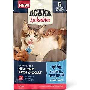 ACANA Chicken & Tuna Lickables Cat Treats, 2.5-oz pouch, 5 count