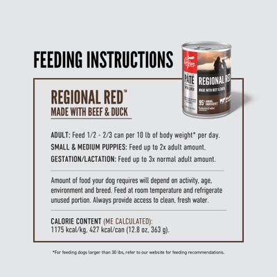 Show full view: ORIJEN Regional Red Pate with Liver Wet Dog Food, 12.8-oz, case of 12 slide 7 of 10