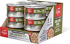 ORIJEN Duck & Liver Entree Chunks & Shreds Wet Cat Food, 3-oz can, case of 12