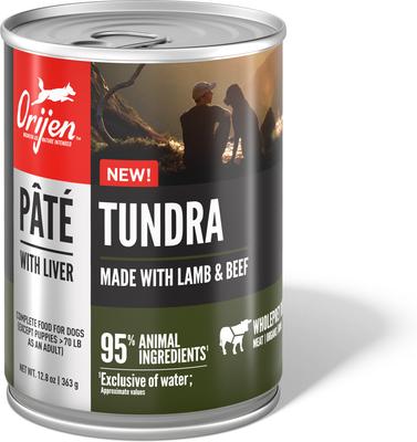 Show full view: ORIJEN Tundra Pate with Liver Wet Dog Food, 12.8-oz, case of 12 slide 3 of 10